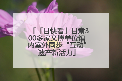 「甘快看」甘肃300多家文博单位馆内室外同步“互动”遗产新活力
