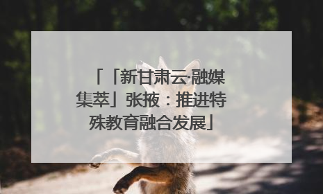 「新甘肃云·融媒集萃」张掖：推进特殊教育融合发展