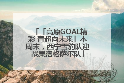 「高原GOAL精彩 青超向未来」本周末，西宁雪豹队迎战果洛格萨尔队