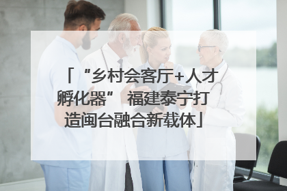 “乡村会客厅+人才孵化器” 福建泰宁打造闽台融合新载体