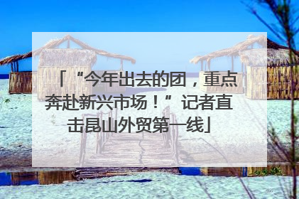 “今年出去的团，重点奔赴新兴市场！”记者直击昆山外贸第一线
