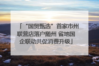 “国贸甄选”首家市州联营店落户随州 省地国企联动共促消费升级