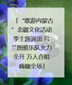 “歌游内蒙古”北疆文化活动季主题演出 乌兰图雅乐队火力全开 万人合唱嗨翻全场