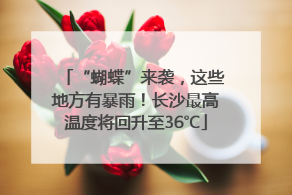 “蝴蝶”来袭，这些地方有暴雨！长沙最高温度将回升至36℃