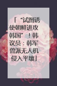 “试图诱使朝鲜进攻韩国”！韩议员：韩军曾派无人机侵入平壤