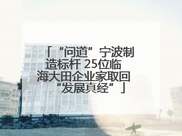 “问道”宁波制造标杆 25位临海大田企业家取回“发展真经”