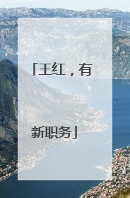 王红，有新职务