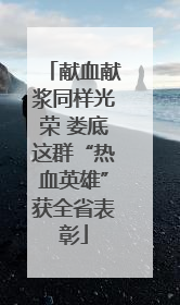 献血献浆同样光荣 娄底这群“热血英雄”获全省表彰