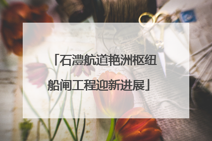 石澧航道艳洲枢纽船闸工程迎新进展