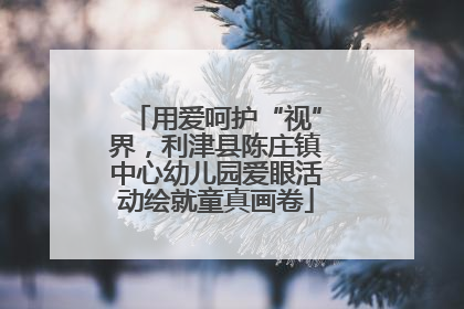 用爱呵护“视”界，利津县陈庄镇中心幼儿园爱眼活动绘就童真画卷