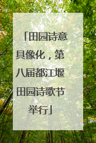 田园诗意具像化，第八届都江堰田园诗歌节举行