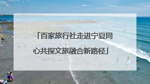 百家旅行社走进宁夏同心共探文旅融合新路径