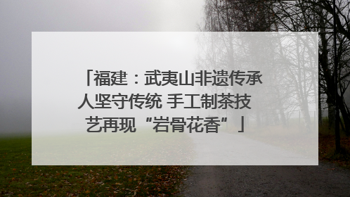 福建：武夷山非遗传承人坚守传统 手工制茶技艺再现“岩骨花香”