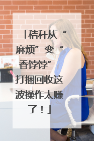 秸秆从“麻烦”变“香饽饽” 打捆回收这波操作太赚了！