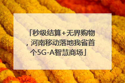 秒级结算+无界购物，河南移动落地我省首个5G-A智慧商场