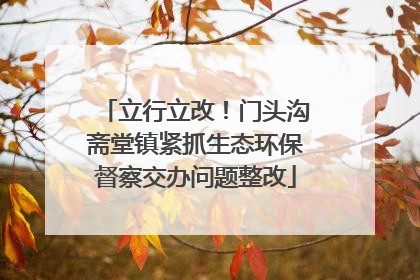 立行立改！门头沟斋堂镇紧抓生态环保督察交办问题整改