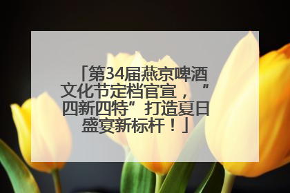 第34届燕京啤酒文化节定档官宣，“四新四特”打造夏日盛宴新标杆！