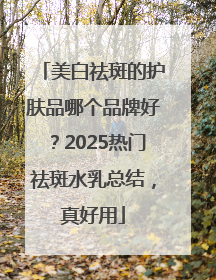 美白祛斑的护肤品哪个品牌好？2025热门祛斑水乳总结，真好用