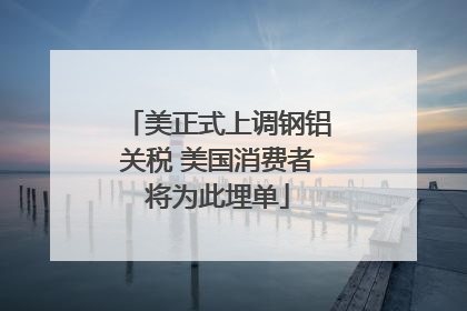 美正式上调钢铝关税 美国消费者将为此埋单