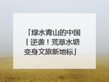 绿水青山的中国丨逆袭！荒草水塘变身文旅新地标