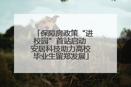 保障房政策“进校园”首站启动 安居科技助力高校毕业生留郑发展