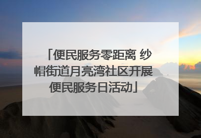 便民服务零距离 纱帽街道月亮湾社区开展便民服务日活动