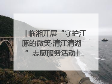 临湘开展“守护江豚的微笑·清江清湖”志愿服务活动