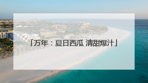 万年：夏日西瓜 清甜爆汁