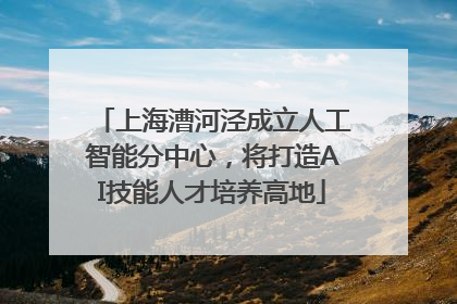 上海漕河泾成立人工智能分中心，将打造AI技能人才培养高地