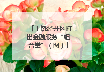 上饶经开区打出金融服务“组合拳”（图）