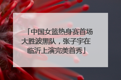 中国女篮热身赛首场大胜波黑队，张子宇在临沂上演完美首秀