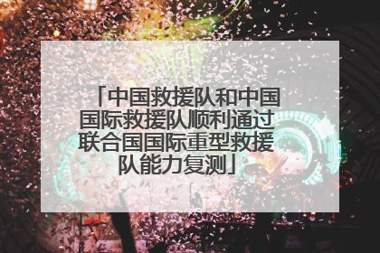 中国救援队和中国国际救援队顺利通过联合国国际重型救援队能力复测