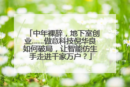 中年裸辞，地下室创业……傲意科技倪华良如何破局，让智能仿生手走进千家万户？