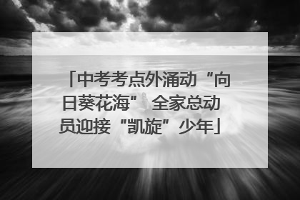 中考考点外涌动“向日葵花海” 全家总动员迎接“凯旋”少年