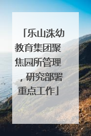 乐山洙幼教育集团聚焦园所管理，研究部署重点工作