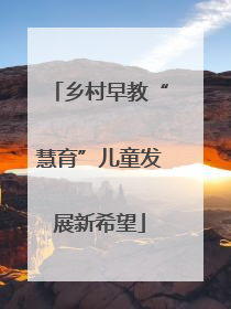 乡村早教“慧育”儿童发展新希望
