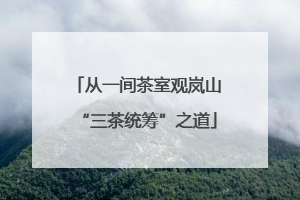 从一间茶室观岚山“三茶统筹”之道