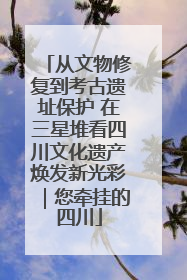 从文物修复到考古遗址保护 在三星堆看四川文化遗产焕发新光彩｜您牵挂的四川