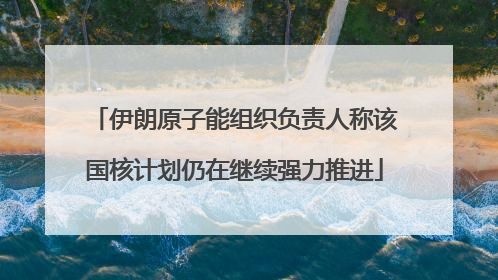 伊朗原子能组织负责人称该国核计划仍在继续强力推进