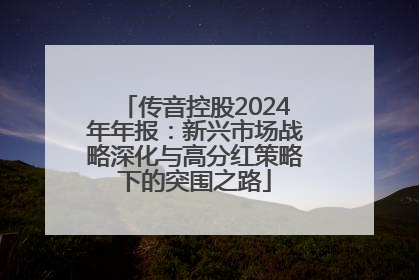 传音控股2024年年报：新兴市场战略深化与高分红策略下的突围之路