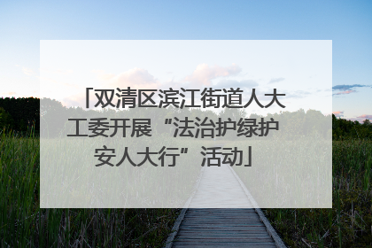 双清区滨江街道人大工委开展“法治护绿护安人大行”活动