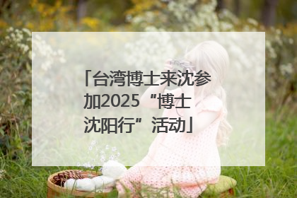 台湾博士来沈参加2025“博士沈阳行”活动