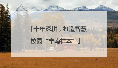 十年深耕，打造智慧校园“丰南样本”