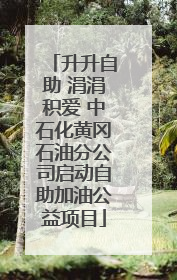 升升自助 涓涓积爱 中石化黄冈石油分公司启动自助加油公益项目