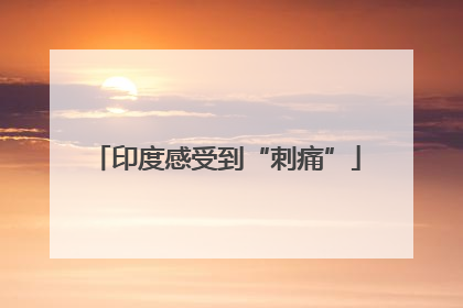 印度感受到“刺痛”