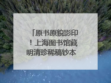 原书原貌影印！上海图书馆藏明清珍稀稿钞本整理出版