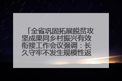 全省巩固拓展脱贫攻坚成果同乡村振兴有效衔接工作会议强调：长久守牢不发生规模性返贫致贫底线 王宁出席并讲话 王予波主持