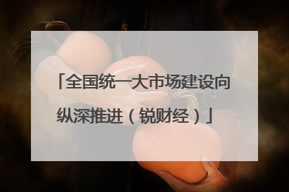 全国统一大市场建设向纵深推进（锐财经）