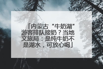 内蒙古“牛奶湖”游客排队接奶？当地文旅局：是纯牛奶不是湖水，可放心喝