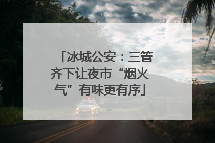 冰城公安：三管齐下让夜市“烟火气”有味更有序
